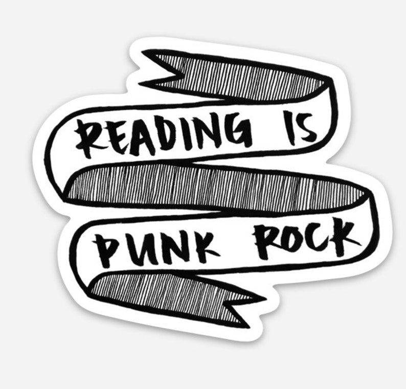 Reading is Punk Rock English Major, Teacher, Nerd Sticker image 1
