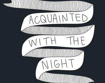 Acquainted With The Night Unisex T-Shirt | Literary | Poem | Robert Frost | Depression