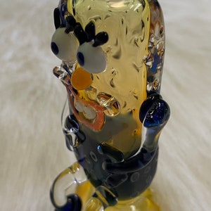 Chilling Bob Fumes Glass Hand Pipe, Gift Pipe, Collectable Pipe, High Quality Pipe
