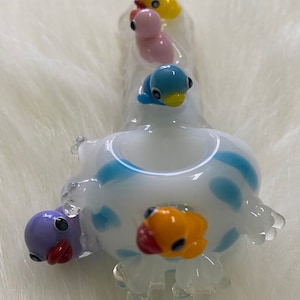 Little Ducklings Glass Hand Pipe, High Quality Pipe, Collectable Pipe, Gift Pipe
