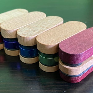 Opvouwbare houten apenpijp, zwart, blauw, groen, paars, rood, fluweelrood