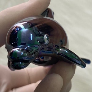 Metallic Dolphin Glass Hand Pipe High Quality Pipe, Gift Pipe, Collectable Pipe