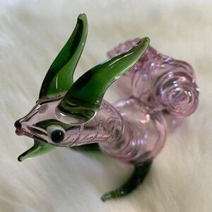 Pink Sea Shell Dragon Glass Hand Pipe, Gift Pipe, Collectable Pipe, High Quality Pipe