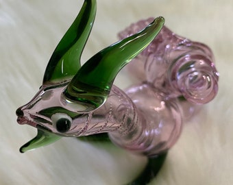 Pink Sea Shell Dragon Glass Hand Pipe, Gift Pipe, Collectable Pipe, High Quality Pipe