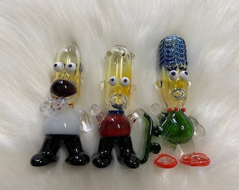 Simpson Glass Fumes Glass Hand Pipe, Collectable Pipes, High Quality Pipes.