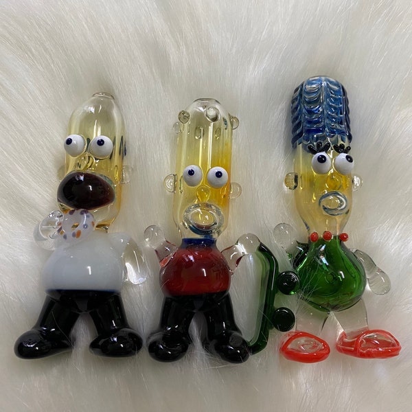 Simpson Glass Fumes Glass Hand Pipe, Collectable Pipes, High Quality Pipes.
