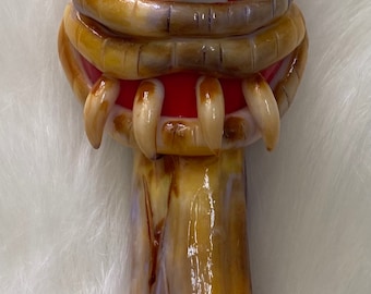 Freaky Monster Eye Glass Hand Pipe, Glow in the Dark pipe