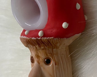 Mushroom Tree Glass Hand pipe, Gift Pipe