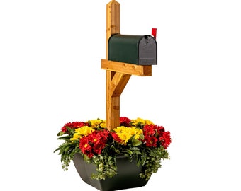 Forest Green SnapPot® Post Planter Kit- Mailbox Post planter- flower pot for tent, light, sign, or deck post, small trees 4x4, 6x6, 4x6 post