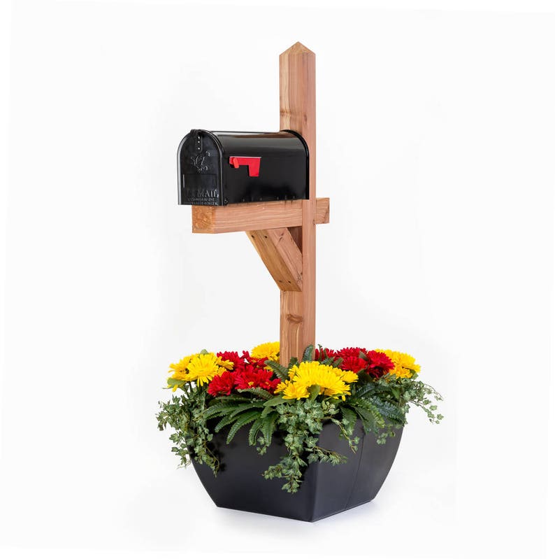 SnapPot PlanterBlackFlower pot for mailbox post or deck post Etsy
