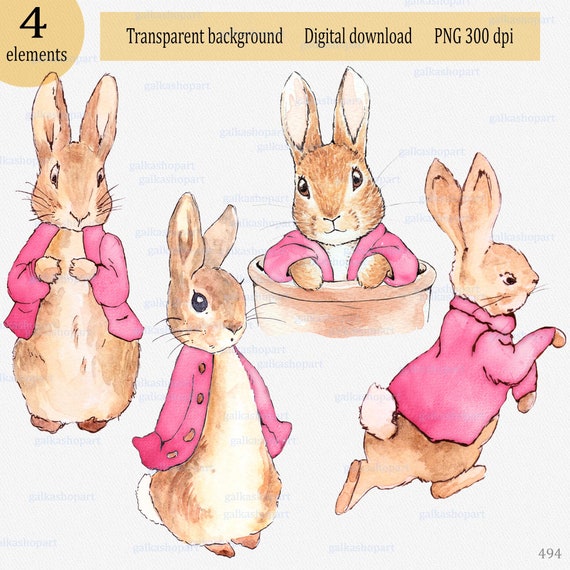 ピーターラビットの水彩画 ピーターラビット™の水彩画スタンプ(Big) | ピーターラビット