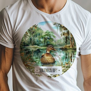 Diseño de sublimación de Southern Boy PNG: clipart de caza de patos silvestres, niño cazador occidental, logotipo de baby shower o nacimiento, ilustración digital de pantano