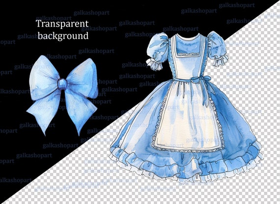 alice in wonderland blue dress fantasy illlustration Stock Photo 95% Viscose From Bamboo Alice in Wonderland | Melinda's