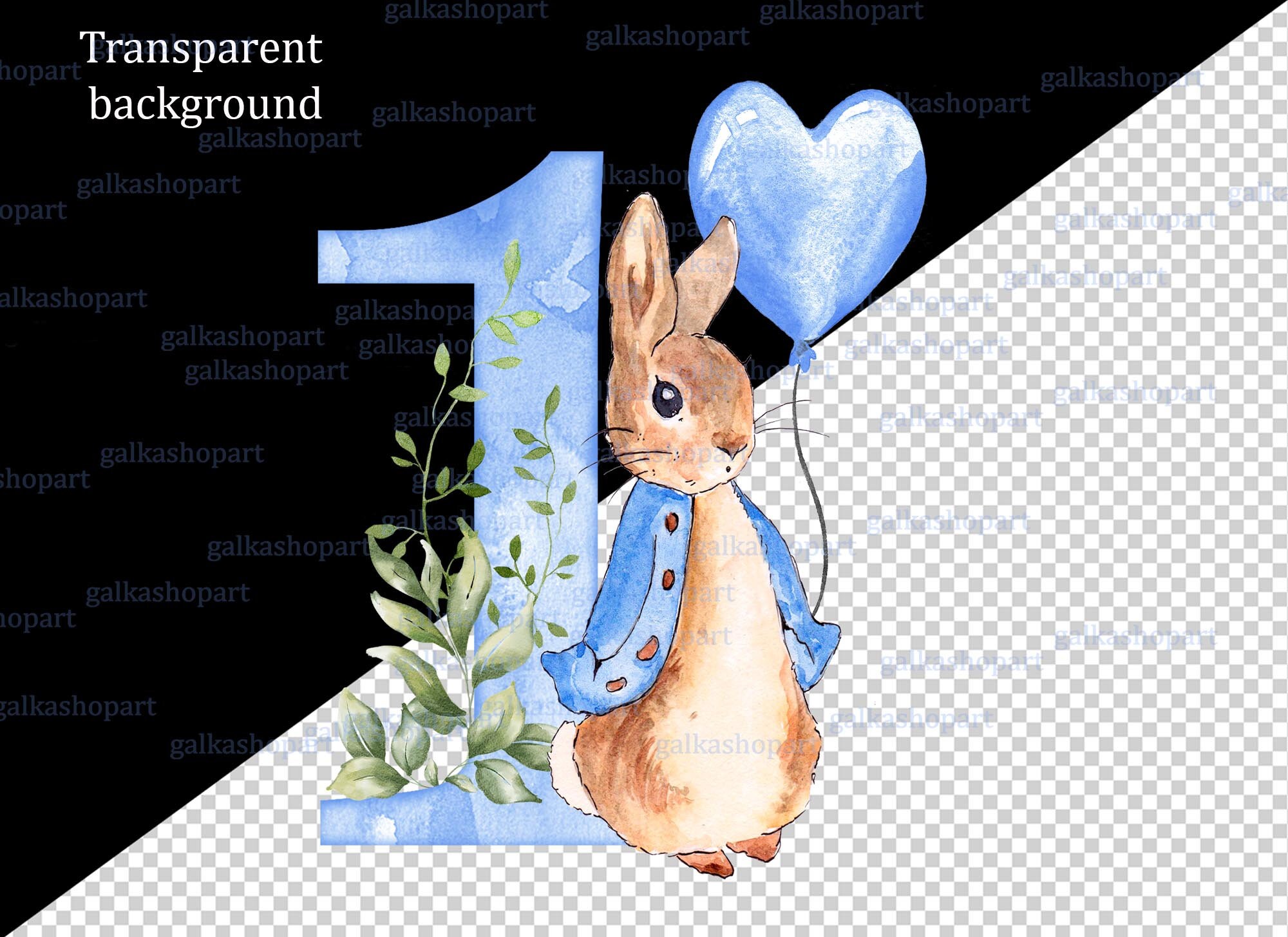 Petr Rabbit Birthday Background Peter Rabbit Birthday PNG Clipart (age 1-5) – Watercolor Balloons ...