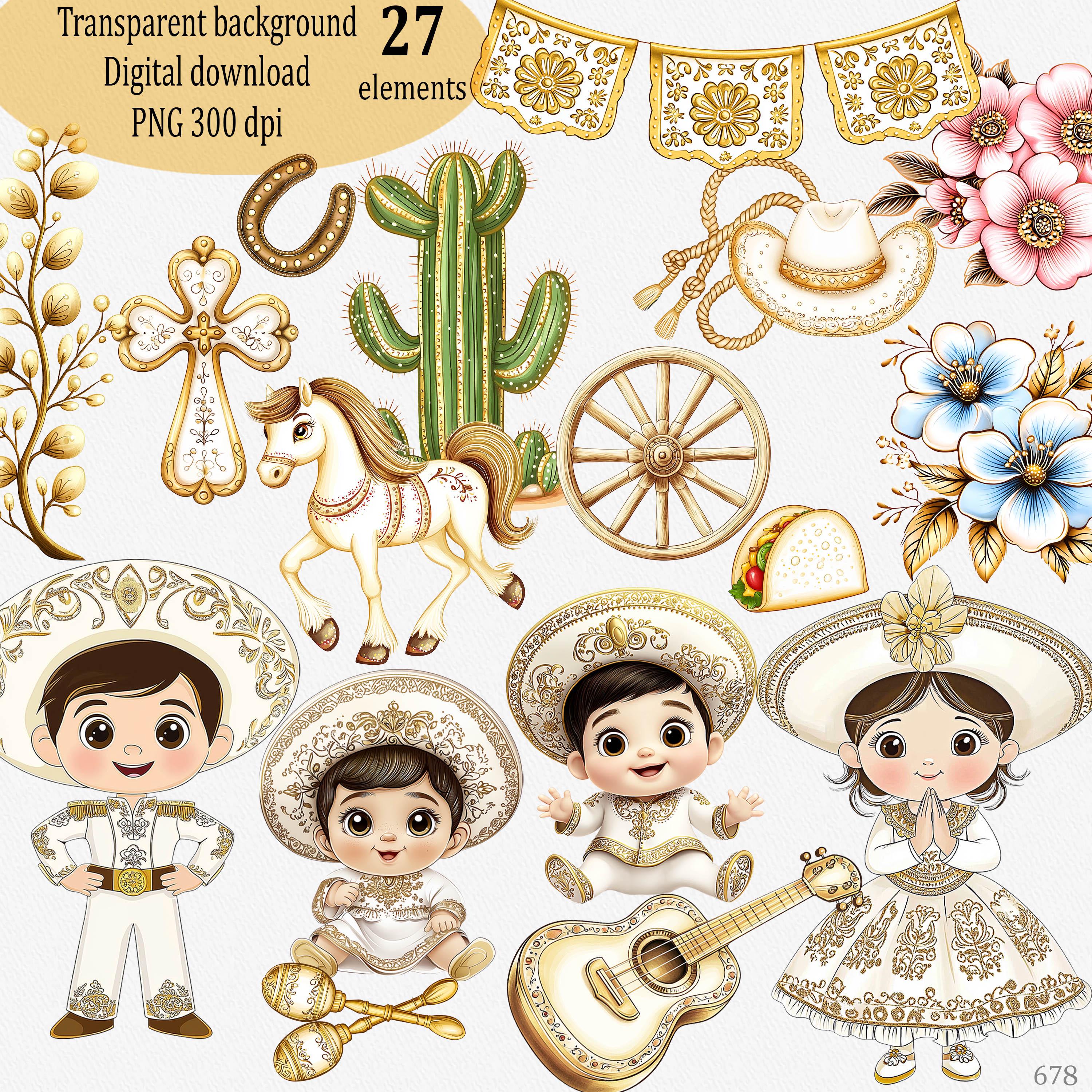 Girl Charro Bautizo Png - Etsy, image size:3000x3000