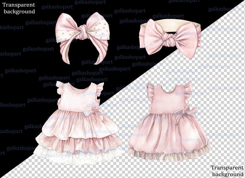 Pink Baby Girl Clipart Set: Watercolor Nursery Decor, Stroller, Toys ...