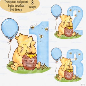 Winnie the Pooh Number 1 - Etsy Winnie the Pooh Number 1 - Etsy