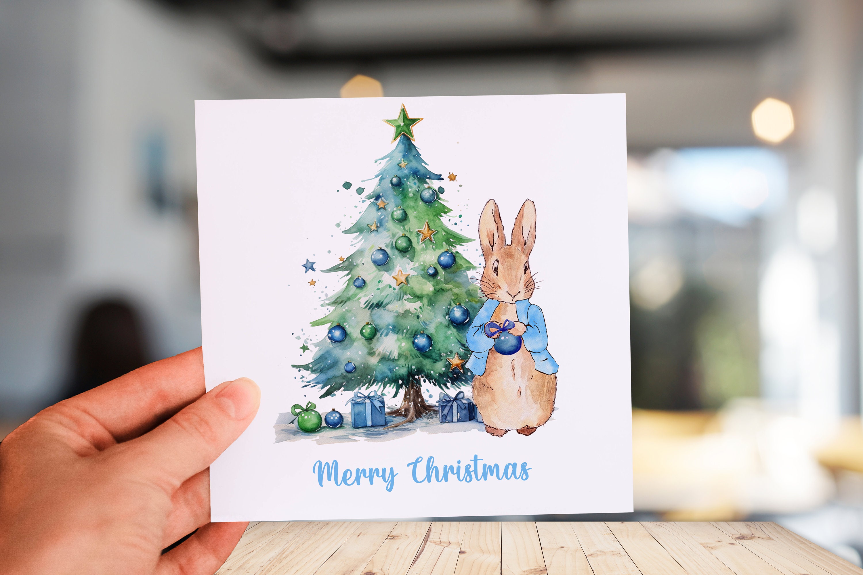 10 Tarjetas De Agradecimiento Navideñas Personalizables De Peter Rabbit | Para Niños Y Regalos