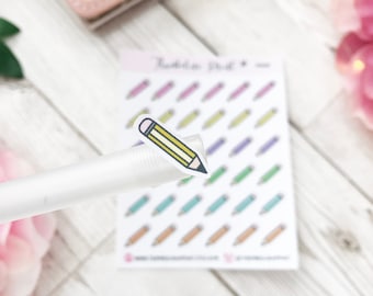 Pencil/Study Planner Stickers | Decorative & Functional Planning | Coursework Icon | Work Icons | Pencil | School Sticker