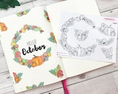 Autumn Fall Decorative Wreath Sticker For Bullet Journals, TN 39 s Erin Condren And More (TP392)