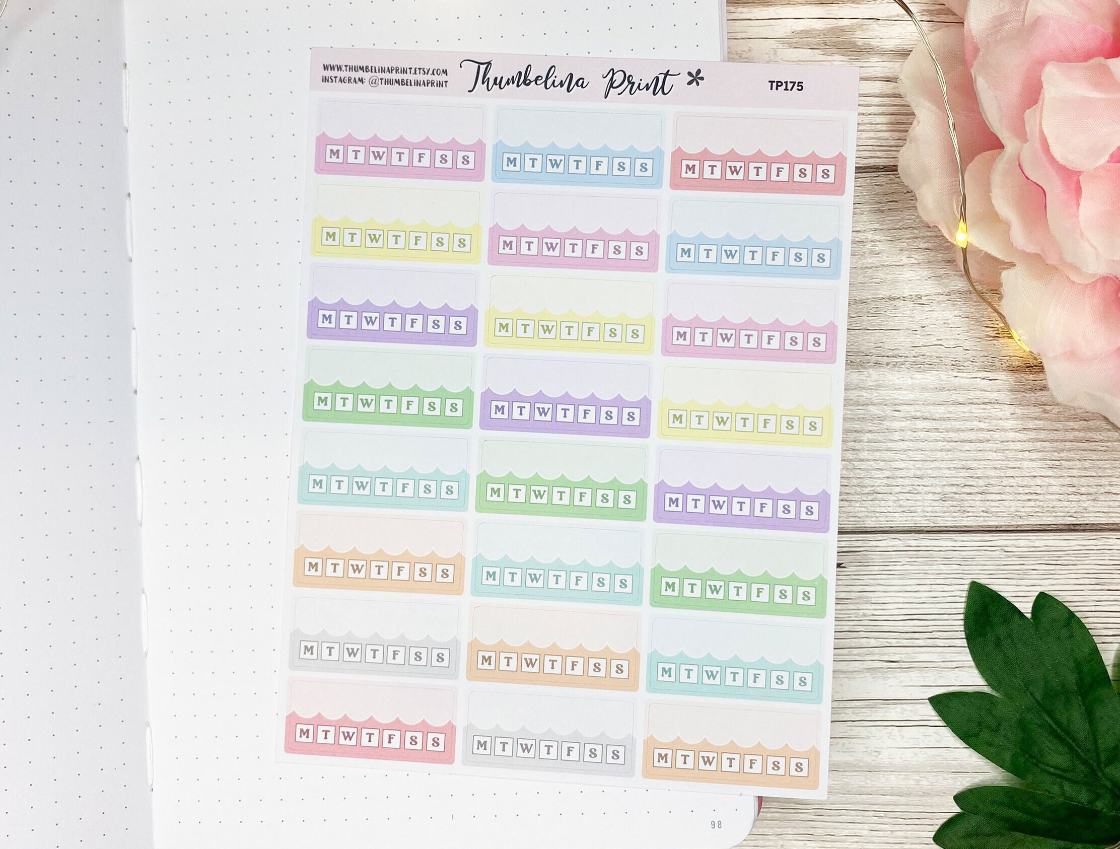 Weekly Habit Tracker Pastel Planner Stickers | Decorative & Functional ...