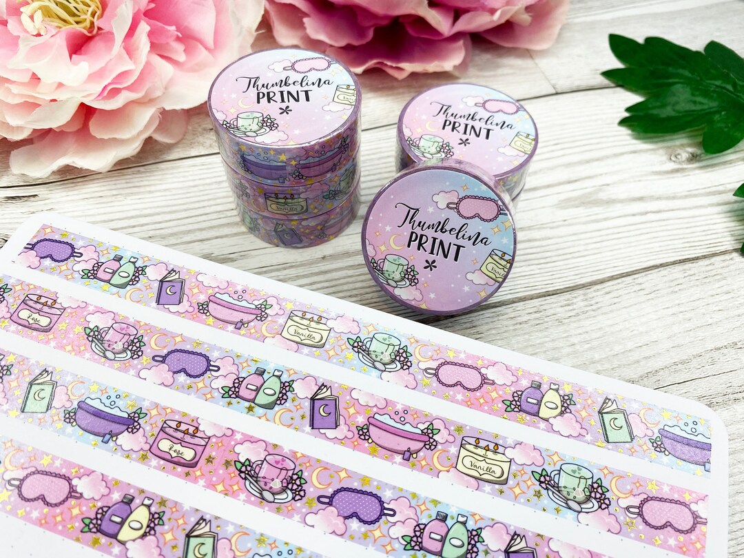 Self Care Sunday Holographic Foil Washi Tape | Decorative & Functional ...