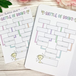 Stickervel Battle Of Books | Decoratieve en functionele planning | Boekenlogboek | Boekstickers | Boektrackers | Lezen | Dagboek lezen