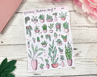 Decoratieve stickers plantenkamer | Decoratieve en functionele planning | Stickers | Bullet Journal-thema | Decoratieve stickers