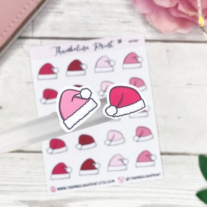 Santa Hat Planner Stickers | Decorative & Functional Planning | Christmas | Festive | Holidays | Santa Hat | Mini Icons | Icon Stickers