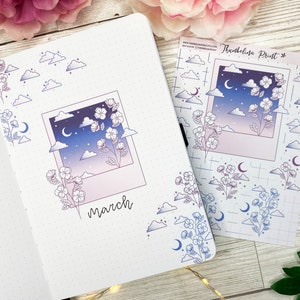 Dreamy Florals Title Page | Decorative & Functional Planning | Bullet Journal Stickers | Bullet Journal Theme | Decorative Stickers