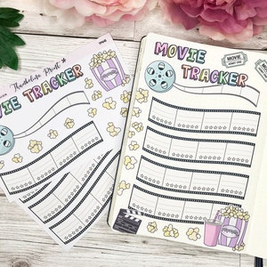 Movie Reel Film Review Tracker Stickers | Decorative & Functional Planning | Movie Stickers | Film Stickers | Cinema | Bullet Journal