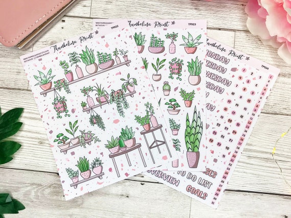 Plant Planner Stickers Decorative & Functional Planning Plant Stickers  Plants 