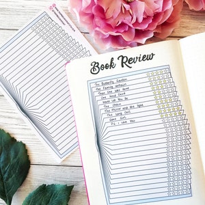 Open Book Tracker With Review Large Planner Sticker