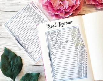 Open Book Tracker With Review Large Planner Sticker