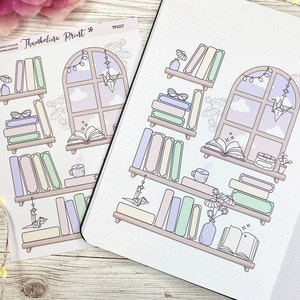 Daytime Reading Bookshelf Tracker | Decorative & Functional Planning | Reading Log | Book Stickers | Bookshelf | Book Log | Bookshelves