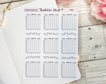 Weekly Sleep Log Planners Sticker | Journal | Decorative & Functional Planning | Sleep Tracker | Weekly Tracker | Sleep Log