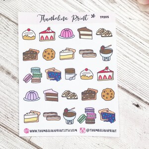 Dessert Food Planner Stickers Decorative & Functional Planning Sweat Treats Dessert Stickers Food Icons Mini Icons Icon Stickers image 1