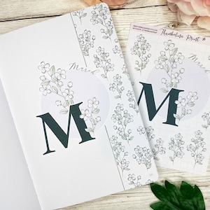 Adesivos para planejador de página de título floral com círculo de março | Planejamento decorativo e funcional | Diário de marcadores | TN | Página de título aberta