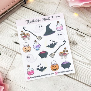 Halloween Sampler Planner Stickers | Decorative & Functional Planning | Magic | Decoration Stickers | Witchy | Halloween Stickers