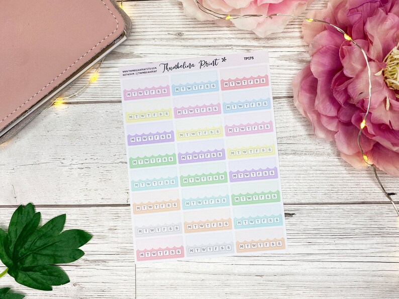 Weekly Habit Tracker Pastel Planner Stickers | Decorative & Functional ...