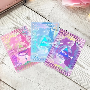 Decorative Tarot Card Holographic Foil Die Cut Stickers | Tarot Card Stickers | Foil Stickers | Die Cut Stickers