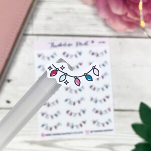 Weihnachten Licht Planer Aufkleber | Dekorative & Funktionale Planung | Weihnachten | Festlich | Feiertage | MiniIcons | Symbol-Aufkleber