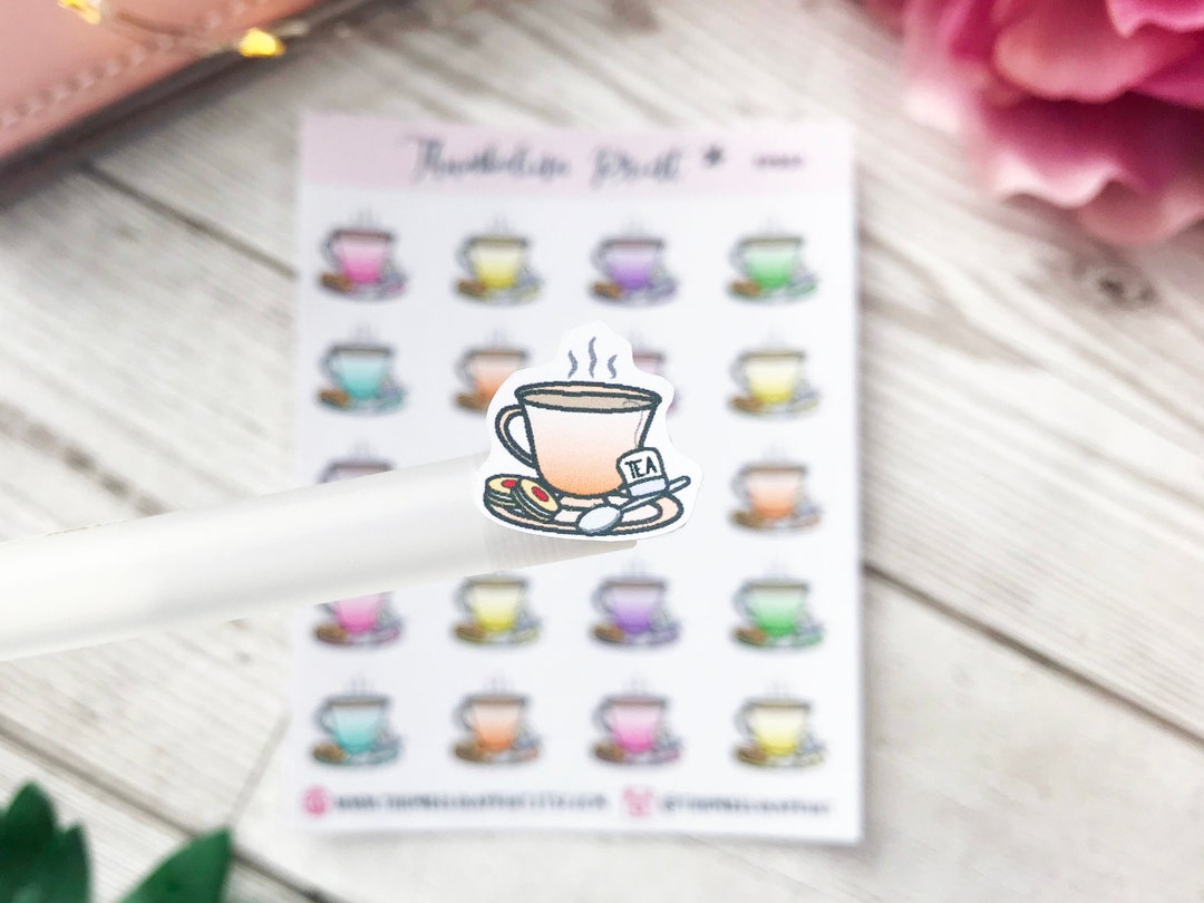 Sticker For Tea Tea Planner Stickers | Decorative & Functional Planning | Tea and ...