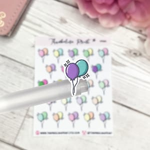 Balloon Icon Planner Stickers | Decorative & Functional | Party Stickers | Birthday Stickers | Mini Icons | Celebration | Icon Stickers