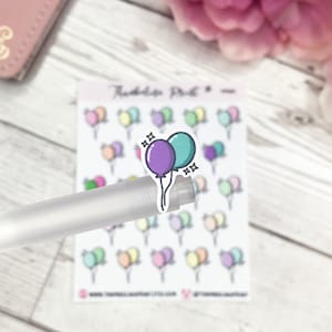 Ballonpictogram plannerstickers | Decoratief en functioneel | Feeststickers | Verjaardagsstickers | Minipictogrammen | Viering | Pictogramstickers