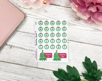 Kerst Countdown Planner Stickers | Decoratief & Functioneel Plan | Kerststickers | Countdown Stickers | Feestelijk | Vakantie