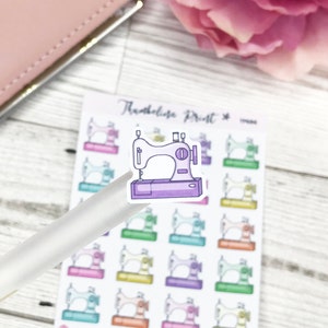 Sewing Machine Planner Stickers | Decorative & Functional Planning | Sewing Machine Stickers | Sewing | Needlework | Icons | Icon Stickers