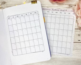 Large Blank Calendar Planner Sticker | Decorative & Functional Planning | Journal | Calendar Sticker | Monthly Calendar | Journal Calendar