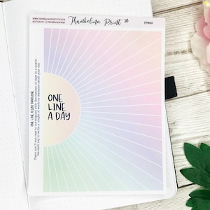 Eén regel per dag zonneschijn | Decoratieve en functionele planning | Dankbaarheidslogboek | Eén Lina per dag | Geheugenplanning