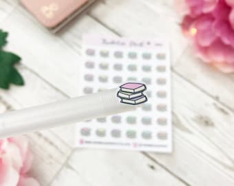 Book Planner Stickers | Decorative & Functional Planning | Reading Icons | Library | Mini Icons | Book Stickers | Icon Stickers